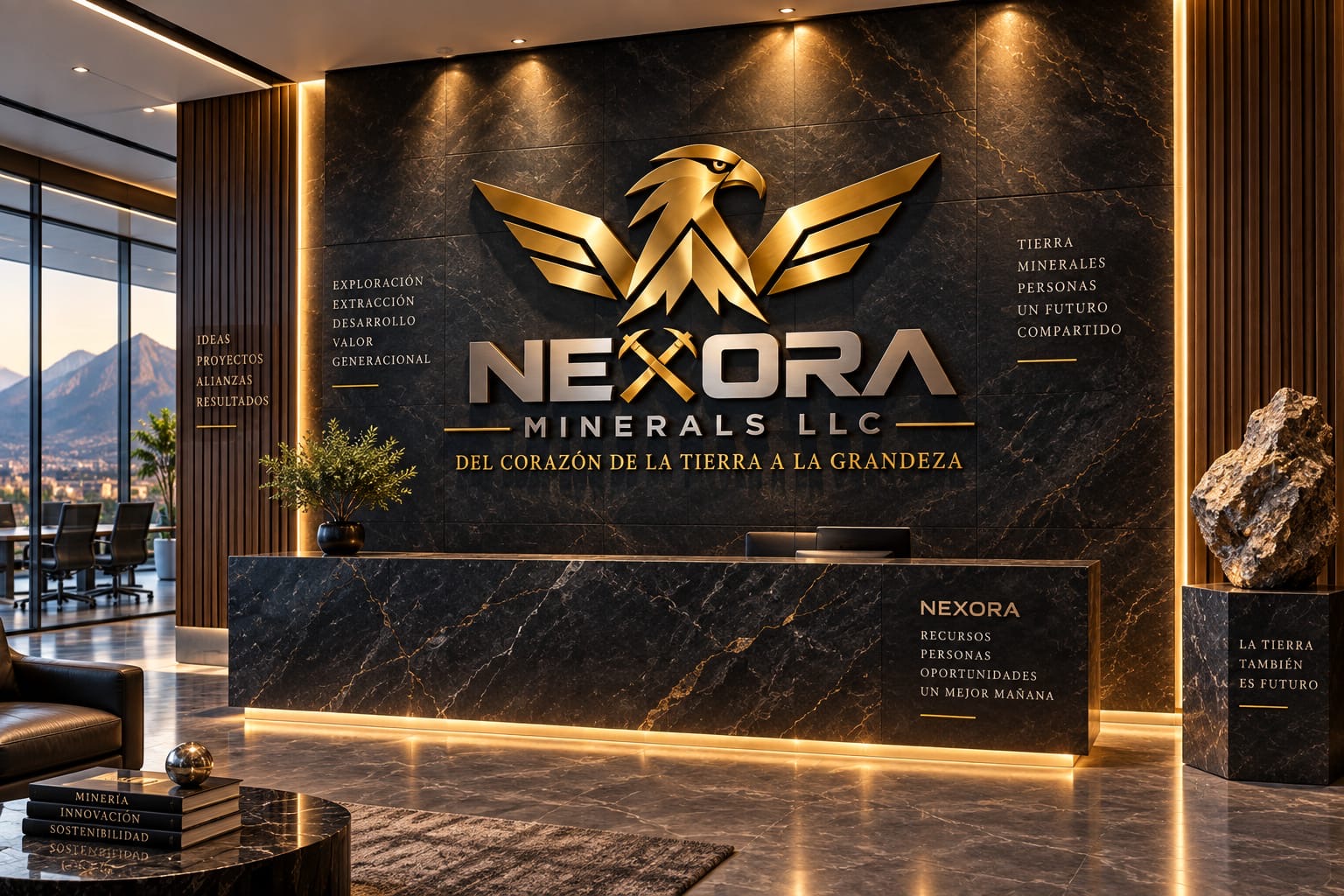 Imagen conceptual: Concepto de recepción corporativa NEXORA