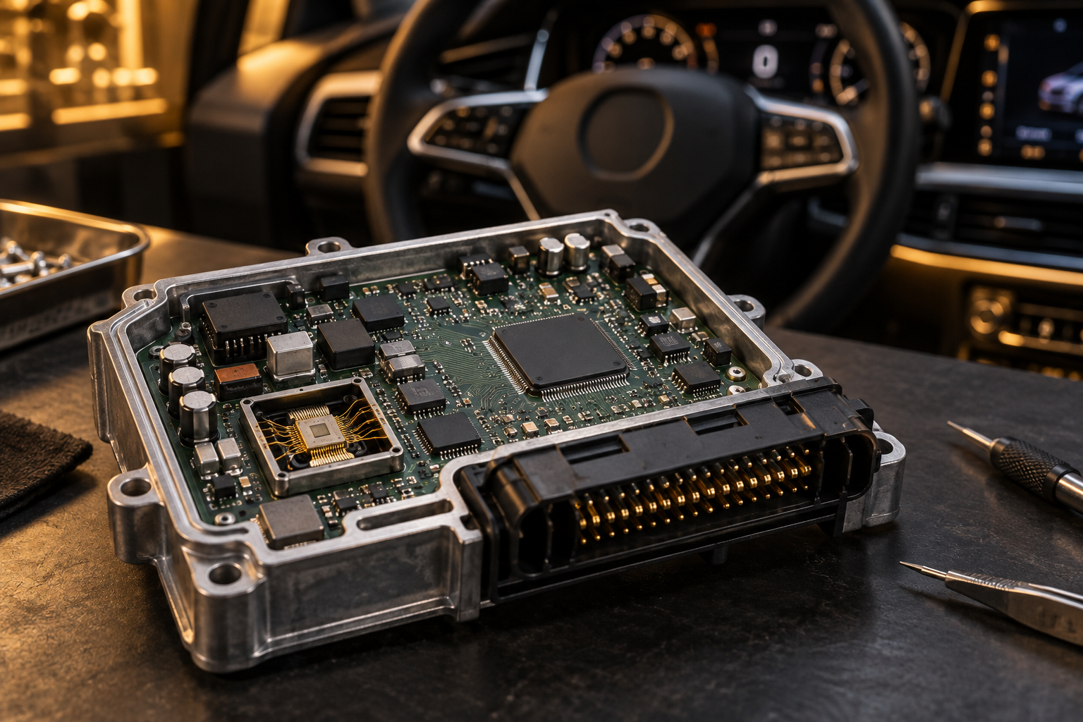 Oro en electrónica automotriz