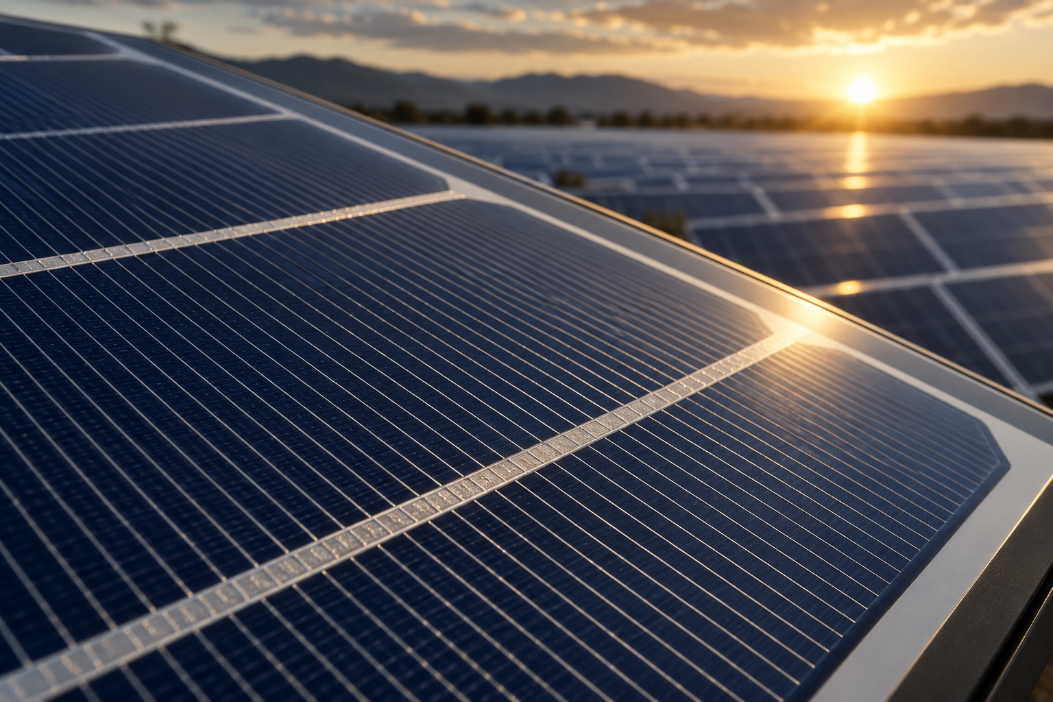 Plata en paneles solares